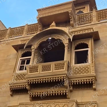 Architectural sandstone facade