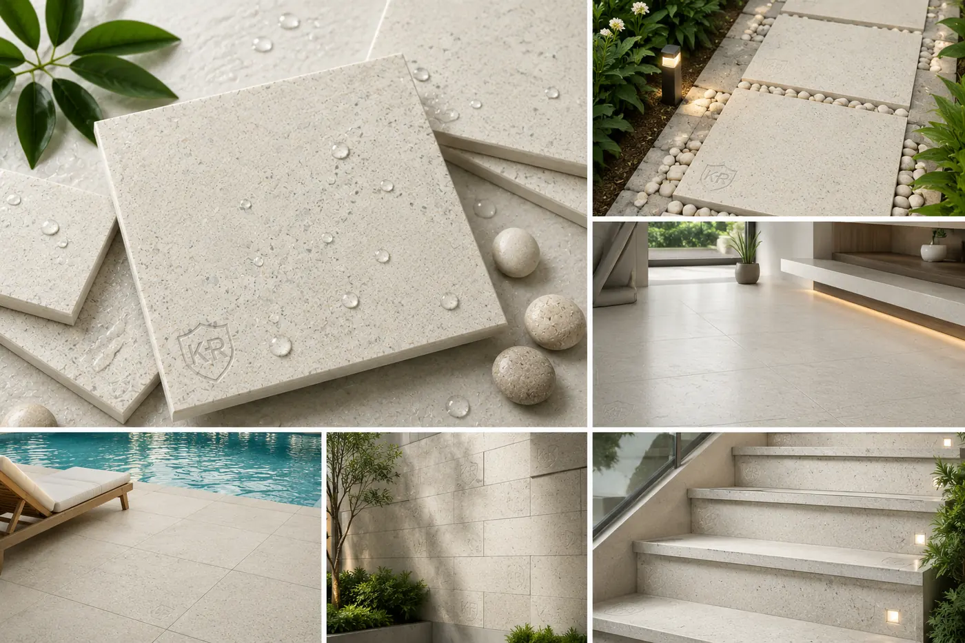 Mint Porcelain Sandstone Tile soft minimal texture by K R STONES