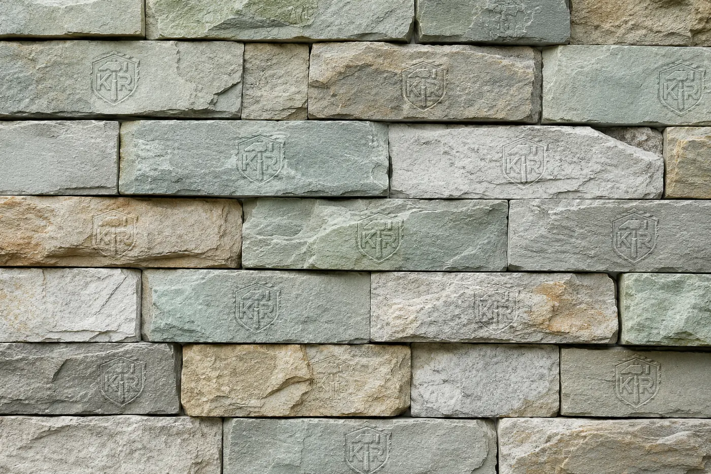 Mint Rustic Stone Wall Tile natural wall rhythm by K R STONES