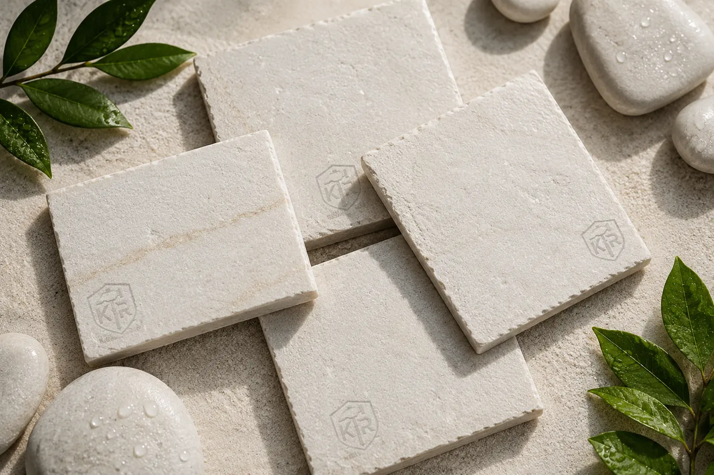 Mint White Sandstone soft white texture by K R STONES