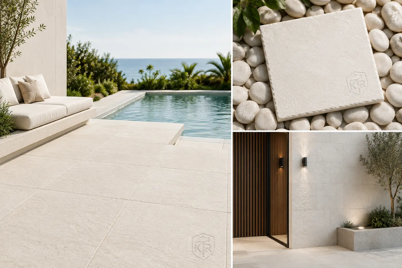 Mint White Sandstone minimal natural surface by K R STONES