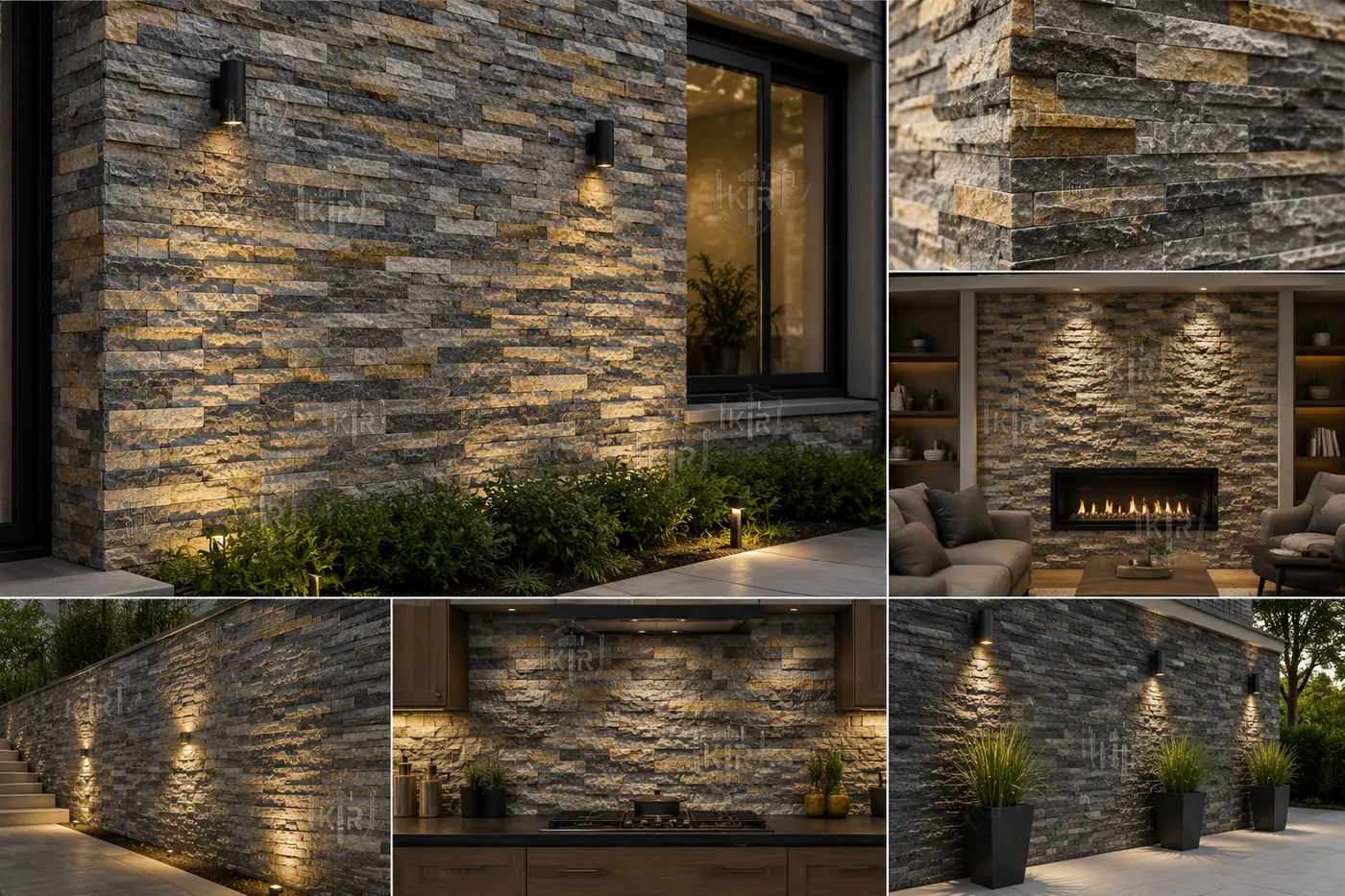 Stone Wall Cladding stone in architecture by K R STONES